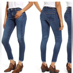 Like New! AG the Farrah high waist skinny in color “10 years illustrated”